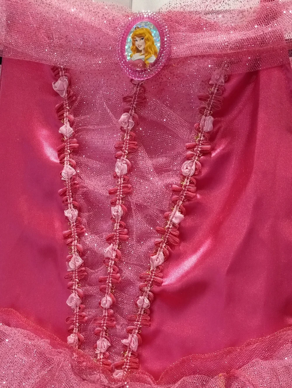 Disney Sleeping Beauty Sparkling Pink Princess Costume Dress - Picture 2 of 11